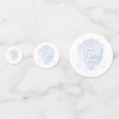 ライトブルーエレガントウォーターカラークレストバプティステーブル コンフェッティ (裏面)