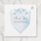 ライトブルーエレガントウォーターカラークレストバプテスマ フェイバータグ (裏面)