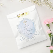 ライトブルーエレガントウォーターカラークレストバプテスマ フェイバーバッグ (封をした状態)