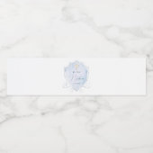 ライトブルーエレガントウォーターカラークレストバプテスマ ペットボトルラベル (シングルラベル)