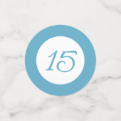 ライトブルーエレガントキンセアニラ – バタフライ コンフェッティ (スモール正面)