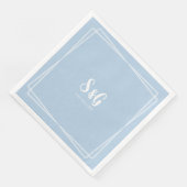 ライトブルーエレガントスクリプカスタムトのイニシャル結婚 (コーナー)