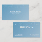 ライトブルーエレガントスターリープロフェッショナル 名刺 (正面/裏面)