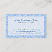 ライトブルーエレガントトーングリッターとスパーク2 名刺 (裏面)