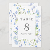 ライトブルーエレガントフローラフレ結婚ーム(5 x 7) (正面/裏面)