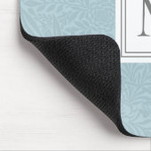 ライトブルーエレガントフローラ植物単図 マウスパッド (コーナー)