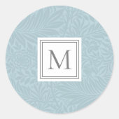 ライトブルーエレガントフローラ植物単図 ラウンドシール (正面)