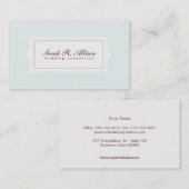 ライトブルーエレガントプロフェッショナルコンサルタント 名刺 (正面/裏面)