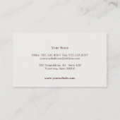 ライトブルーエレガントプロフェッショナルコンサルタント 名刺 (裏面)