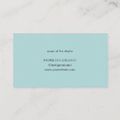 ライトブルーエレガントホワイトロータスヨガインストラクター 名刺 (裏面)