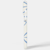 ライトブルーエレガントボウパターン名前をカスタムする Case-Mate iPhoneケース (裏面 / 左)