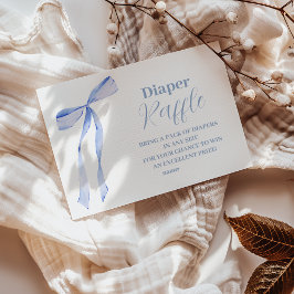 ライトブルーエレガントボウラッフルおむつ エンクロージャーカード