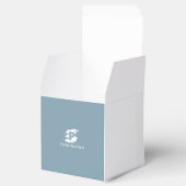 ライトブルーエレガントモノグラモダンムシンプルの名前 フェイバーボックス (オープン)
