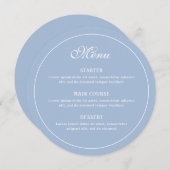 ライトブルーエレガントラウンド メニュー (正面/裏面)