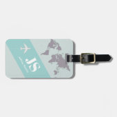 ライトブルーエレガント&エアロモダントラベル ラゲッジタグ (正面横)