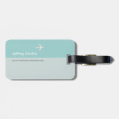 ライトブルーエレガント&エアロモダントラベル ラゲッジタグ (裏面横)