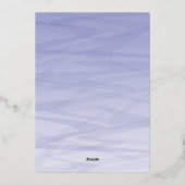 ライトブルーエレガント、金ゴールドグリッター15キンセアニェラ 箔招待状 (裏面)