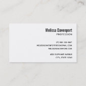 ライトブルーエレファントオンドリームブルーの水彩 名刺 (裏面)