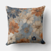 ライトブルーオレンジベージュネイビーファームハモダンウス クッション (裏面)