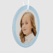ライトブルーカスタムのの少女の写真 オーナメント (正面)