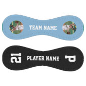 ライトブルーカスタムのプレイヤーの写真の名前と番号 ソフトボール (パネル)