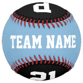 ライトブルーカスタムのプレイヤーの写真の名前と番号 ソフトボール