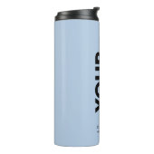 ライトブルーカスタムの文字ロゴ タンブラー (回転左)