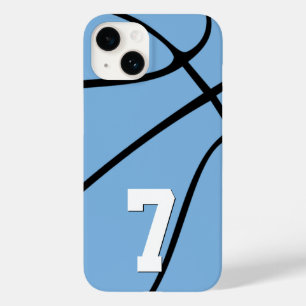 ライトブルーカスタムバスケットボール選手ナンバースポーツ Case-Mate iPhone 14ケース
