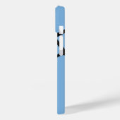 ライトブルーカスタムバスケットボール選手ナンバースポーツ Case-Mate iPhoneケース (裏面 / 左)