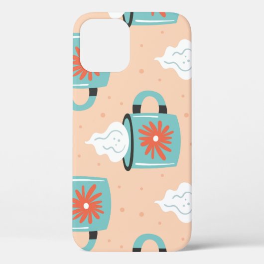 ライトブルーカップシームレスパターン。 Case-Mate iPhoneケース (裏面)