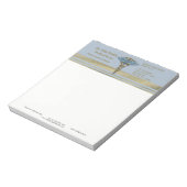 ライトブルーカドゥセウス医用フェイク金箔ストライプ製品 ノートパッド (回転)