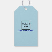 ライトブルーカラービジネス製品価格ラベル ギフトタグ (裏面)