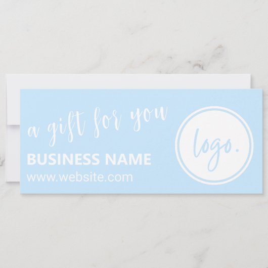 ライトブルーカラー事業ロゴギフト券 (正面)