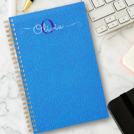 ライトブルーガートスキンタイポグラフィモノグラムプランナー プランナー手帳