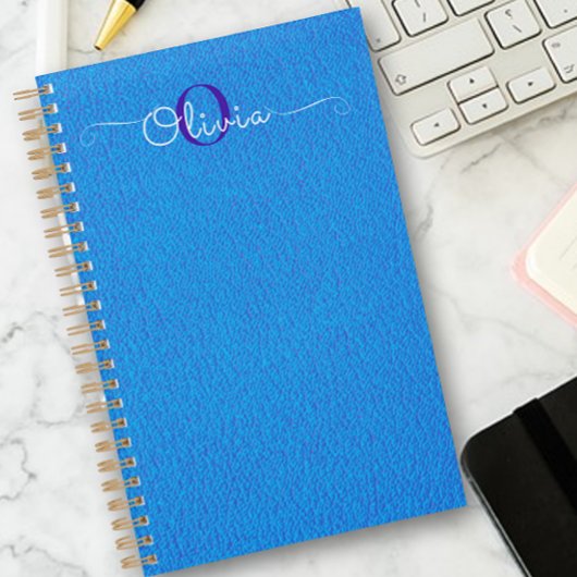 ライトブルーガートスキンタイポグラフィモノグラムプランナー プランナー手帳