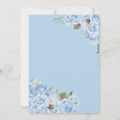 ライトブルーキンセアニェラフローラバラエレガントクリン 招待状 (裏面)