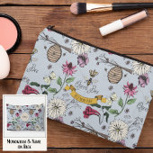 ライトブルークイーンビー&金ゴールドクラウンマ最高のマイバー アクセサリーポーチ