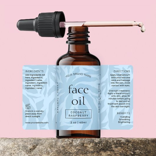 ライトブルークリーナー2 OZスキンケアボトルラベル ラベル