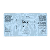 ライトブルークリーナー2 OZスキンケアボトルラベル ラベル (正面)