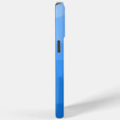 ライトブルーグラデーションジオメトリックメッシュパターンモノグラム Case-Mate iPhoneケース (裏面 / 右)