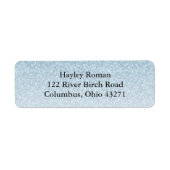 ライトブルーグラムグリッターカスタム差出人住所 ラベル (正面)