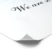 ライトブルーグリッタースウィート16パーソナライズされた歓迎 ポスター (角)