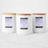 ライトブルーグリッター製品のパッケージロゴラベル フードラベル (ボトル)