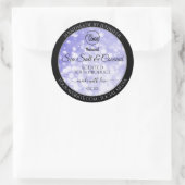 ライトブルーグリッター製品のパッケージロゴラベル ラウンドシール (バッグ)