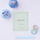 ライトブルーグリーンリネン文字ブラックタイポグラフィ チラシ (シングル)