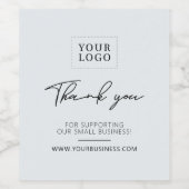 ライトブルーグレーシンプルビジネスロゴ ワインラベル (シングルラベル)