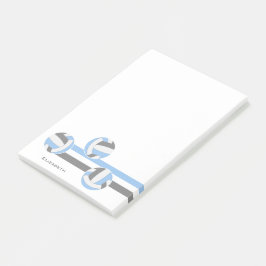 ライトブルーグレーバレーボールストライプ名前をカスタムする ポストイット