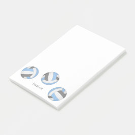 ライトブルーグレーバレーボールパーソナライズされたボール ポストイット