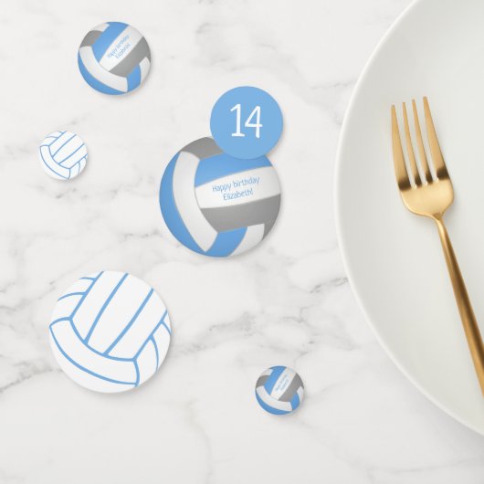 ライトブルーグレー10代の子供用バレーボール誕生日 コンフェッティ (グループ)