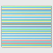 ライトブルーコンボストライプー ラッピングペーパー (フラット)